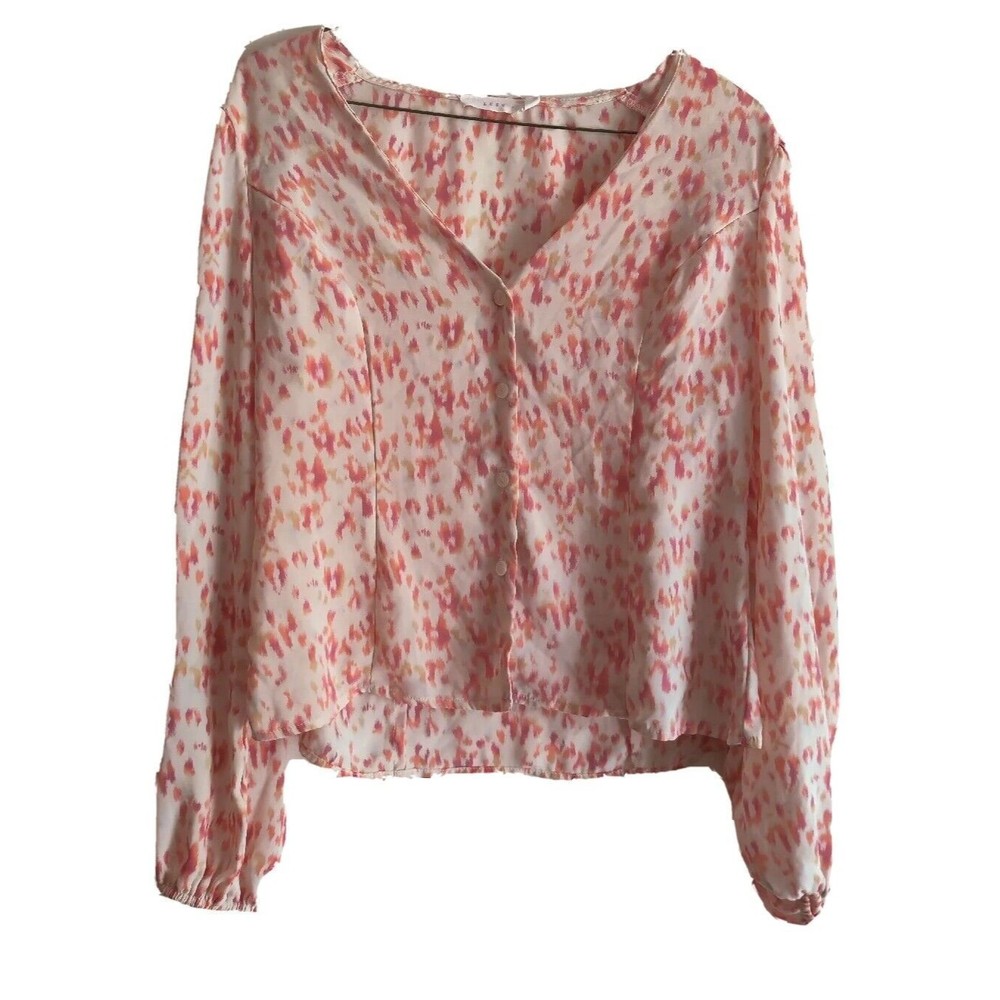 Lush Pink and White Blouse